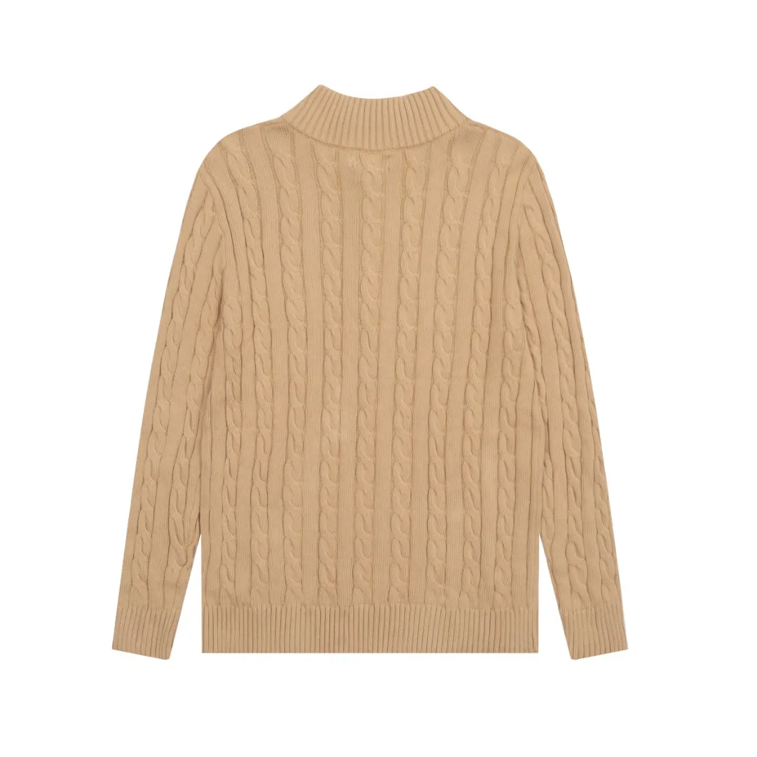 P250 Top quality" Style number: DS014# (not off the shelves all year round) [Ralph Lauren half-zip solid color pony embroidery logo twist knitted sweater] ✅Ralph Lauren half-zip classic basic versatile unisex couple pullover sweater ✅Main supplier platform live broadcast Wholesale entity Replenish when out of stock Not off the shelf ✅ZP quality 1:1 version Scan the code to enter the GF website Counter quality ✅Detailed quality The only one in Guangzhou Imported quality cotton yarn, focusing on high-end, cost-effective, good quality needless to say ✅The version is restored to the original order, the maximum size can be worn up to 200 pounds, loose, comfortable and stress-free ✅The upper body is simple and easy to match, ootd must-have style, good-looking clothes are never picky, a must-have wardrobe recommendation Size: S-XL Color: Navy blue milk white black pure white gray khaki light blue yellow pink olive green red blue label red gold label